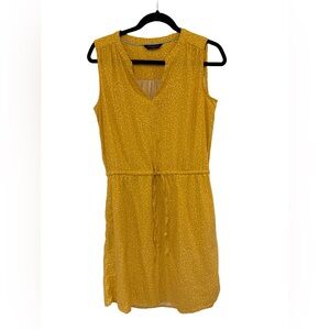 Denver Hayes Yellow Sleeveless Dress M Floral Cotton Viscose Casual Summer Dress